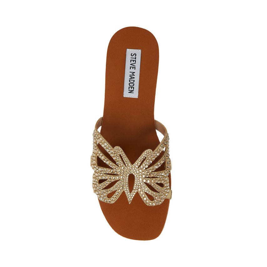 Gold Steve Madden Savannah Women's Slides | PH 7036JGY